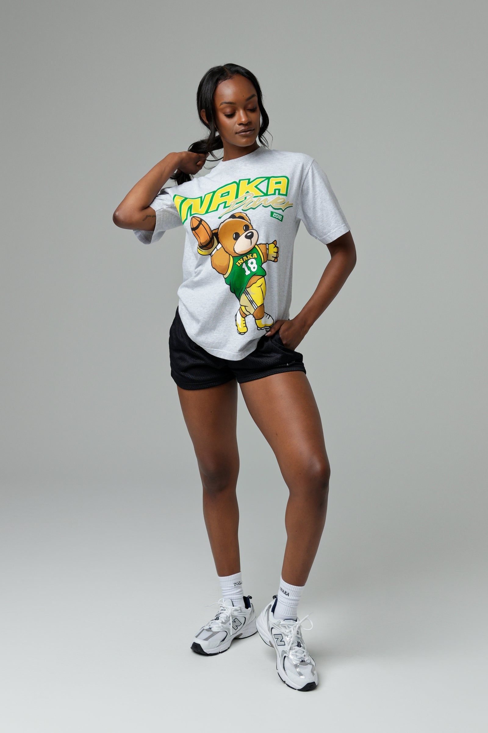 Green Bay Teddy Tee - Grey sold by Inaka power product image thumbnail 3