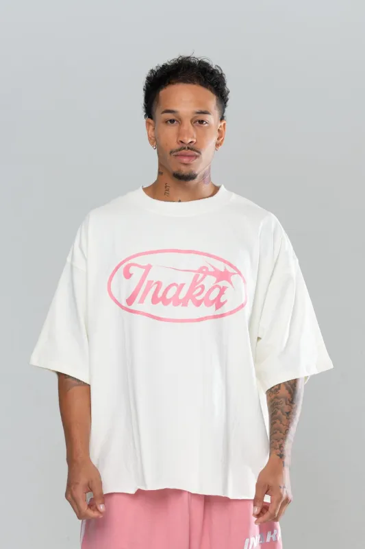 STARLIGHT CROPPED TEE - CREAM/PINK sold by Inaka power