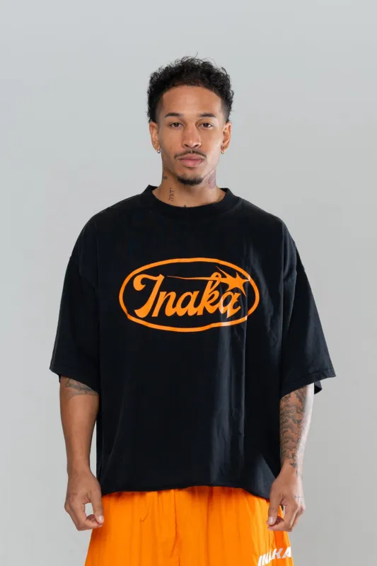 STARLIGHT CROPPED TEE - BLACK/ORANGE sold by Inaka power