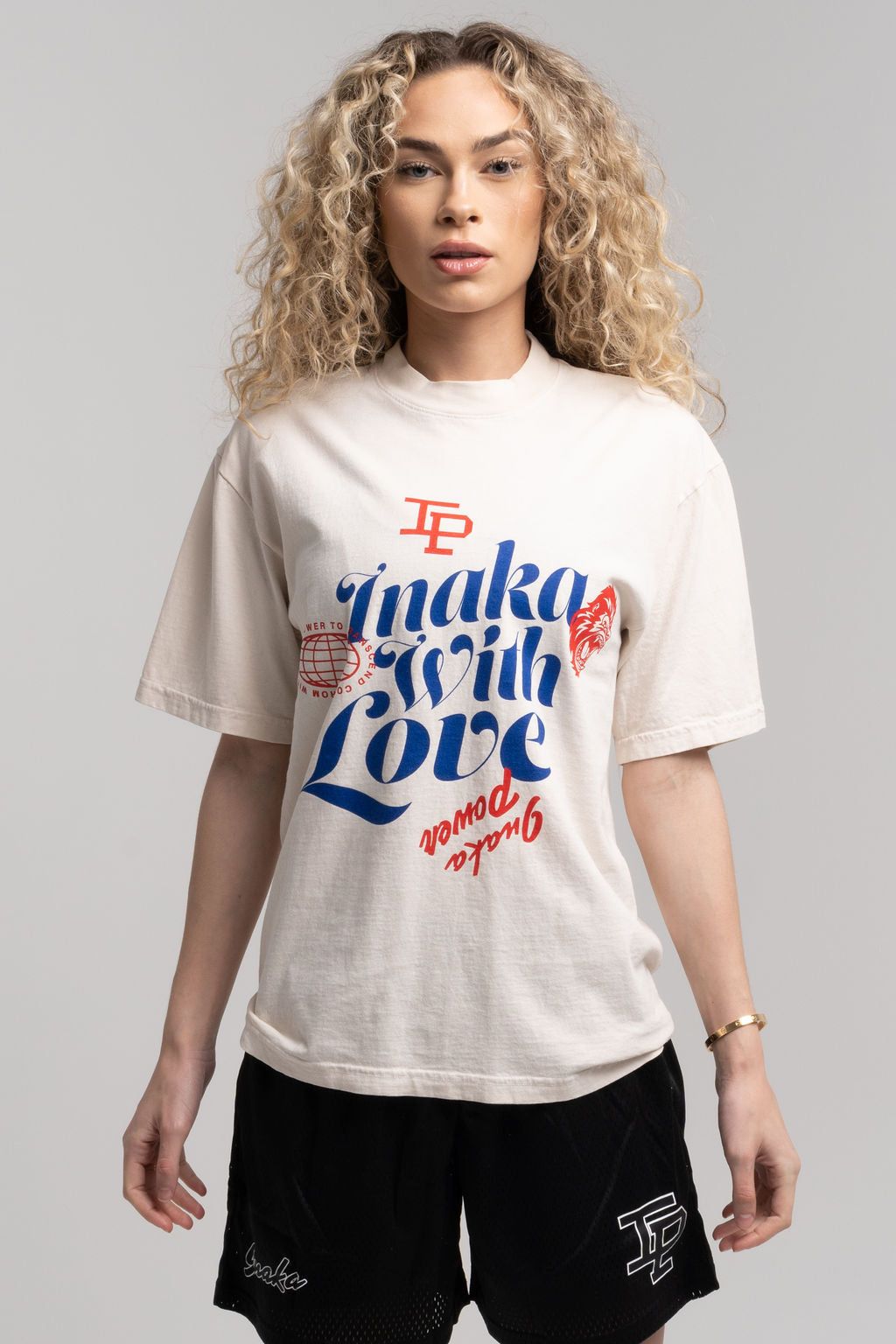 With Love Tee - Cream sold by Inaka power product image thumbnail 2