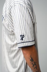 Men's Baseball Jersey - Pinstripe sold by Inaka power