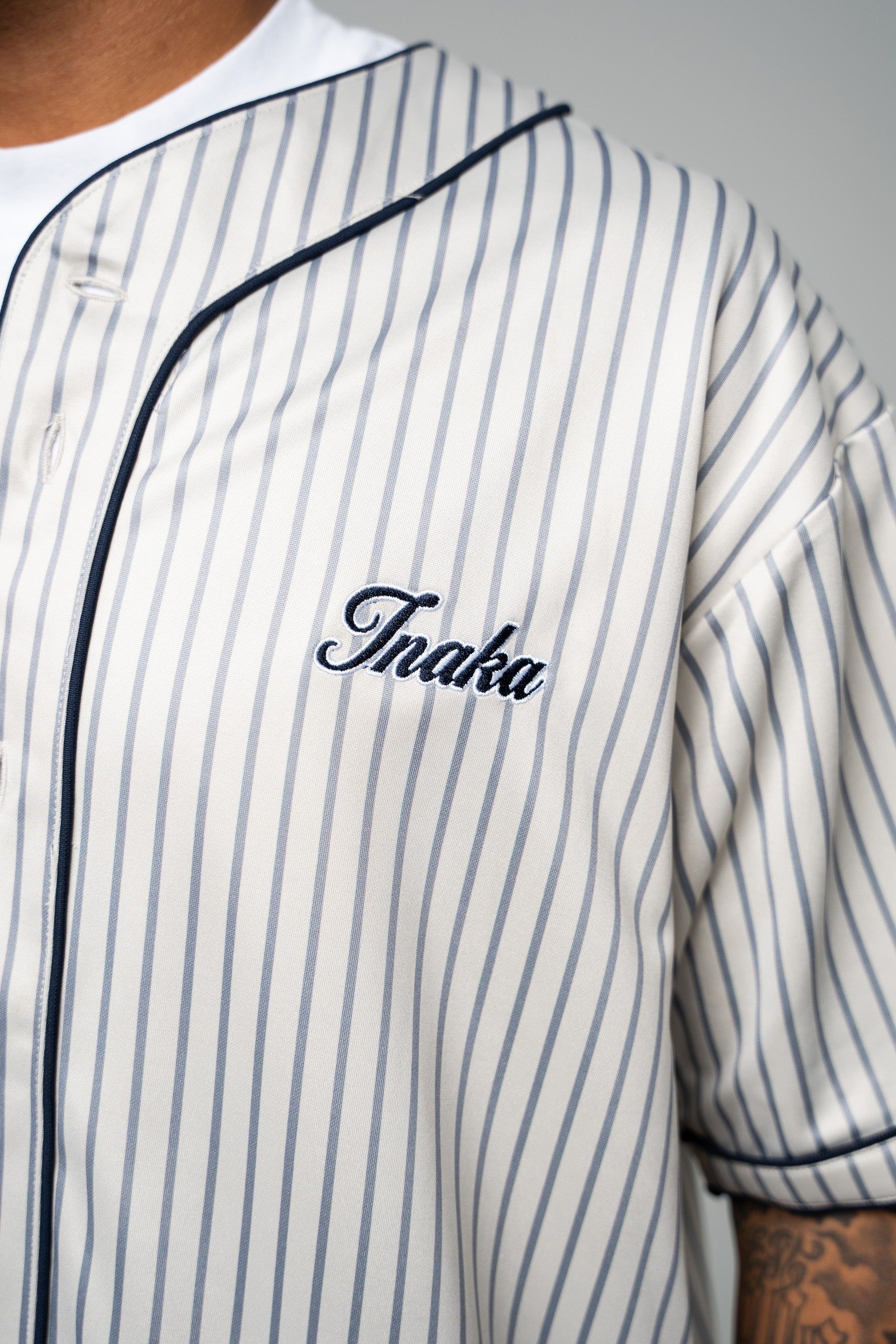 Men's Baseball Jersey - Pinstripe sold by Inaka power product image thumbnail 3