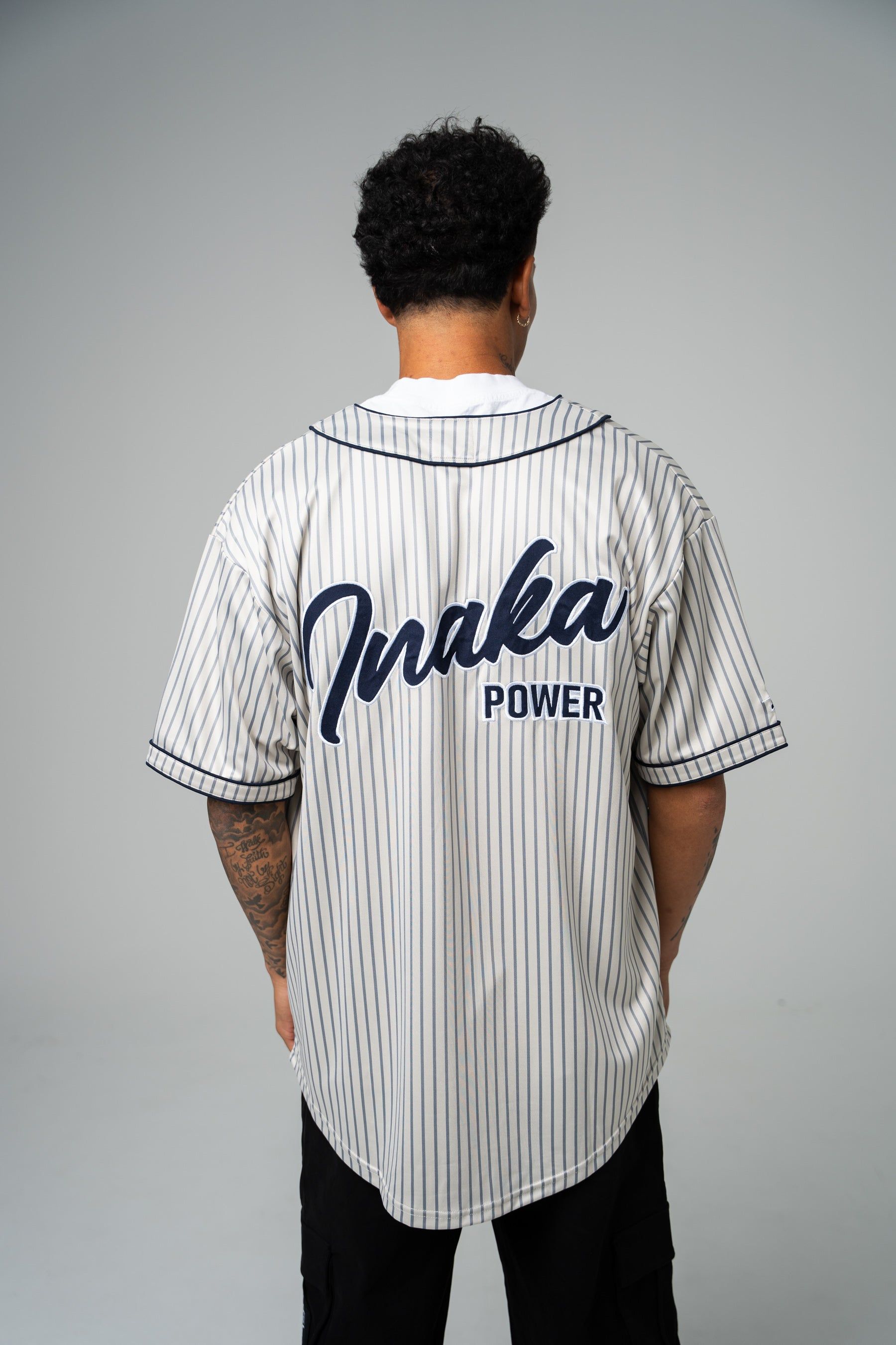 Men's Baseball Jersey - Pinstripe sold by Inaka power product image thumbnail 2