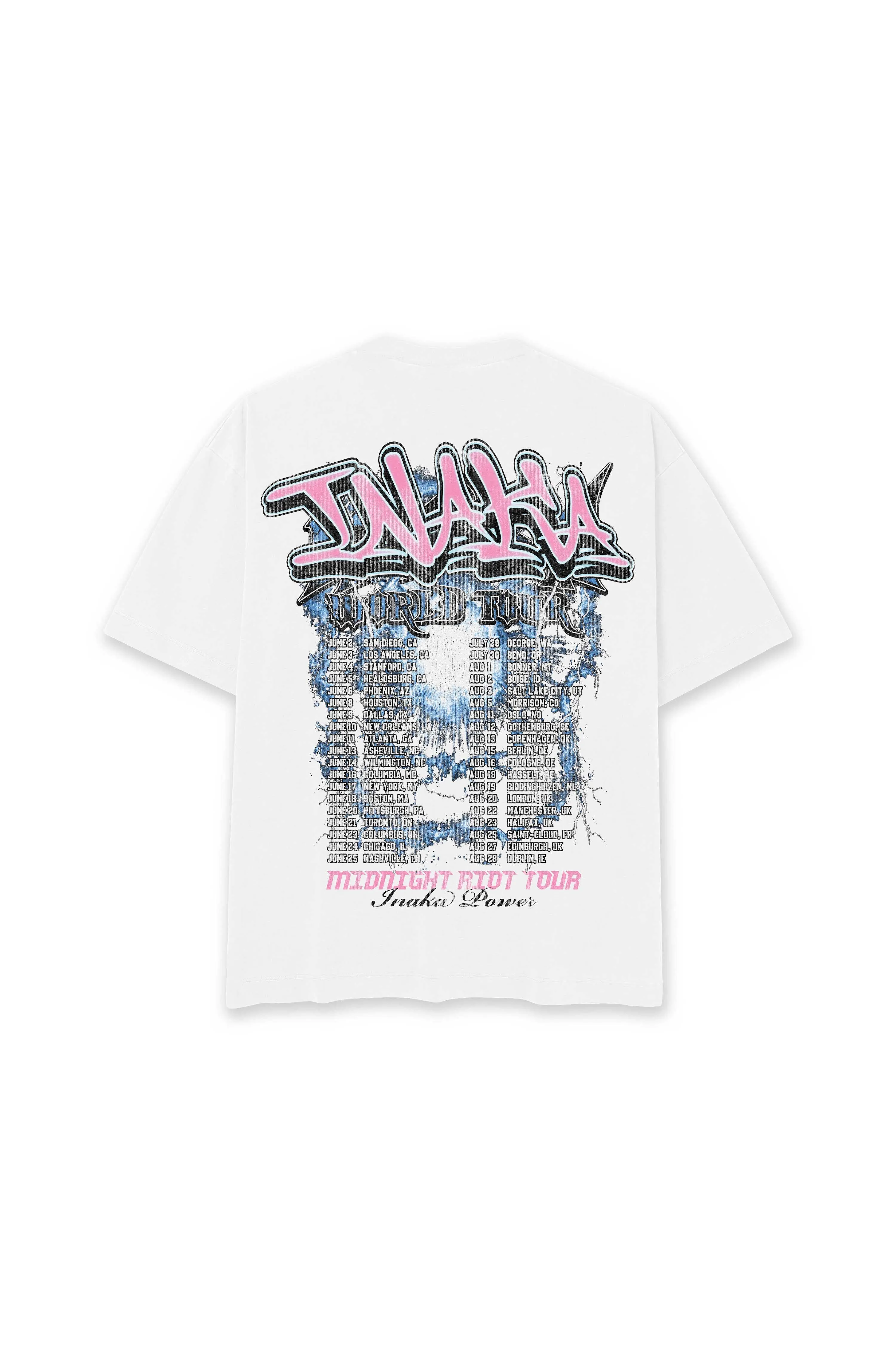 INAKA MIDNIGHT WOLF TEE - WHITE sold by Inaka power product image thumbnail 2