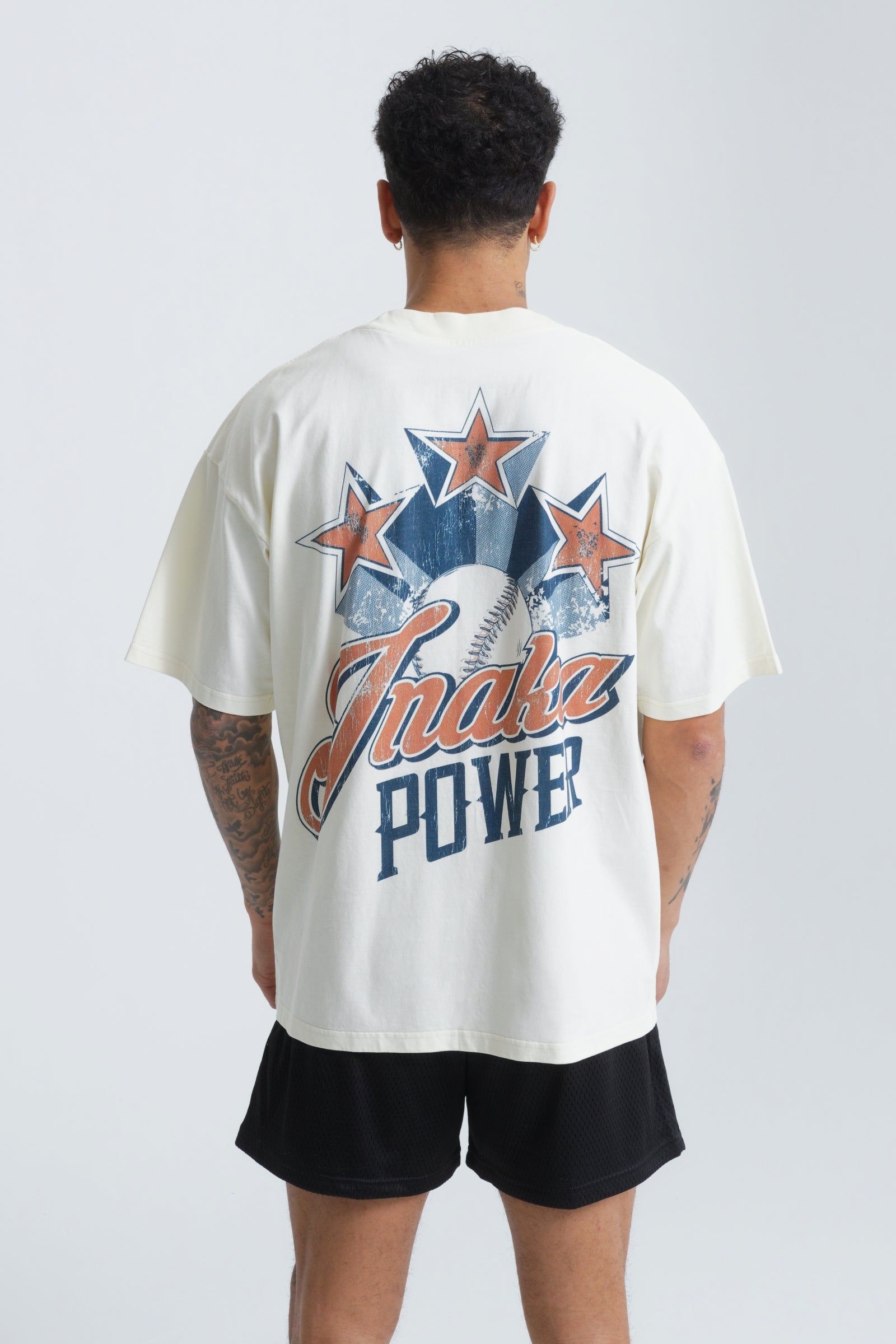 GRAND SLAM TEE - CREAM sold by Inaka power product image thumbnail 5
