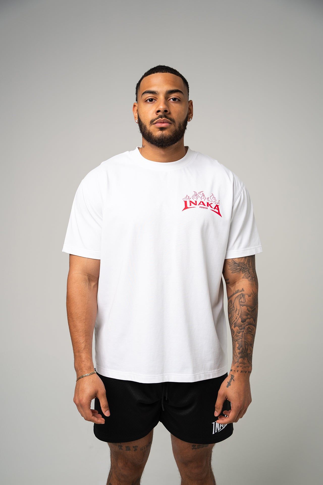Flame Tee - White sold by Inaka power product image thumbnail 4