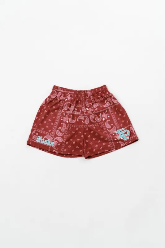 Paisley V2 Shorts - Maroon sold by Inaka power