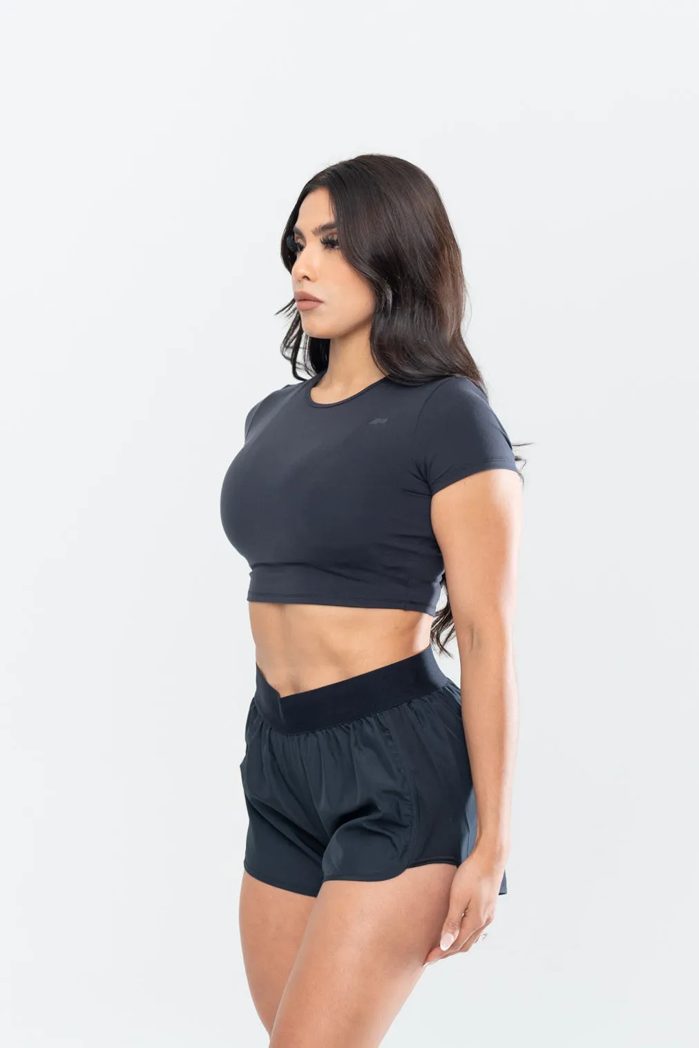 IVY CROPPED TEE - ONYX sold by Inaka power product image thumbnail 3