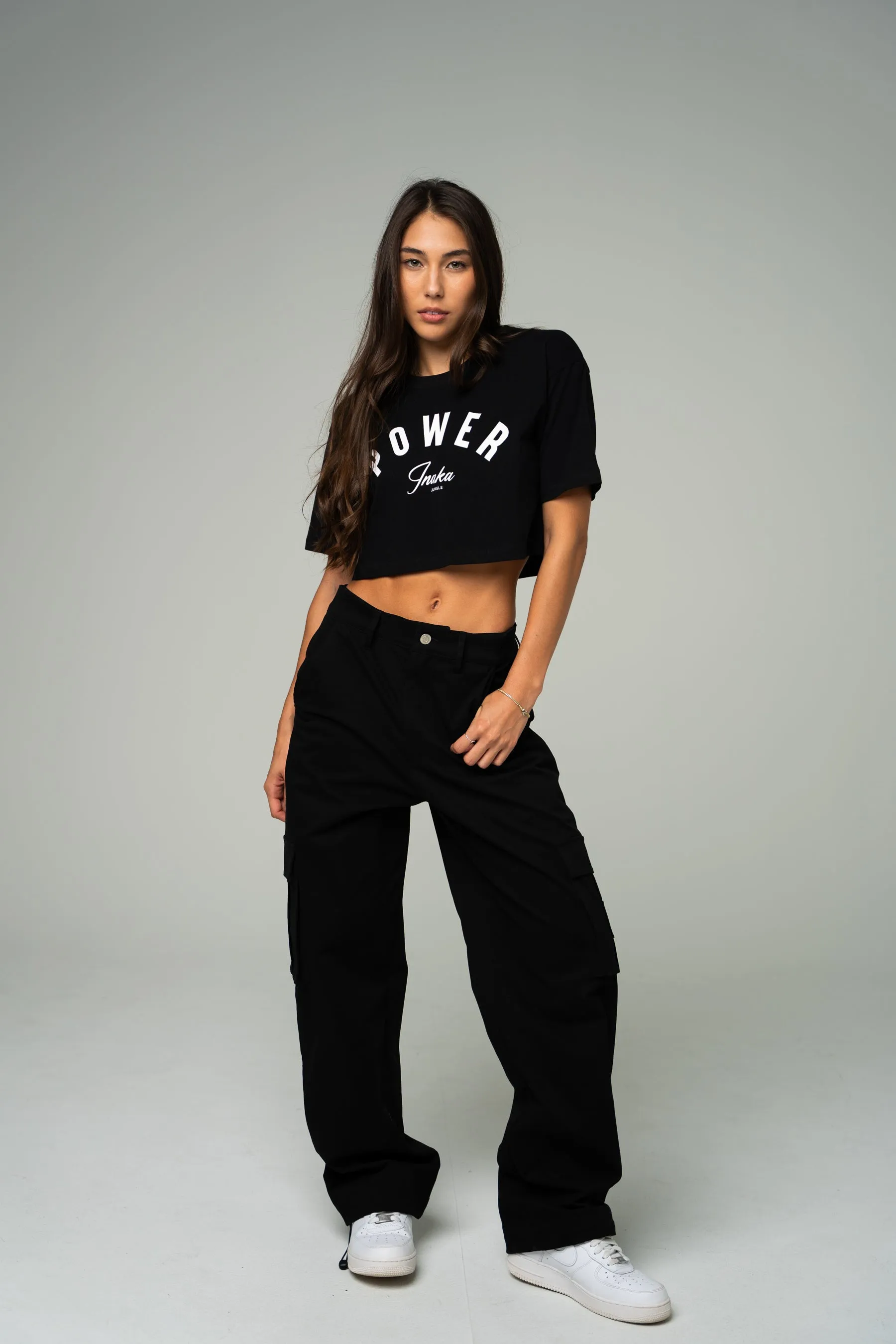 STATEMENT CROP TEE - ESPRESSO sold by Inaka power product image thumbnail 2