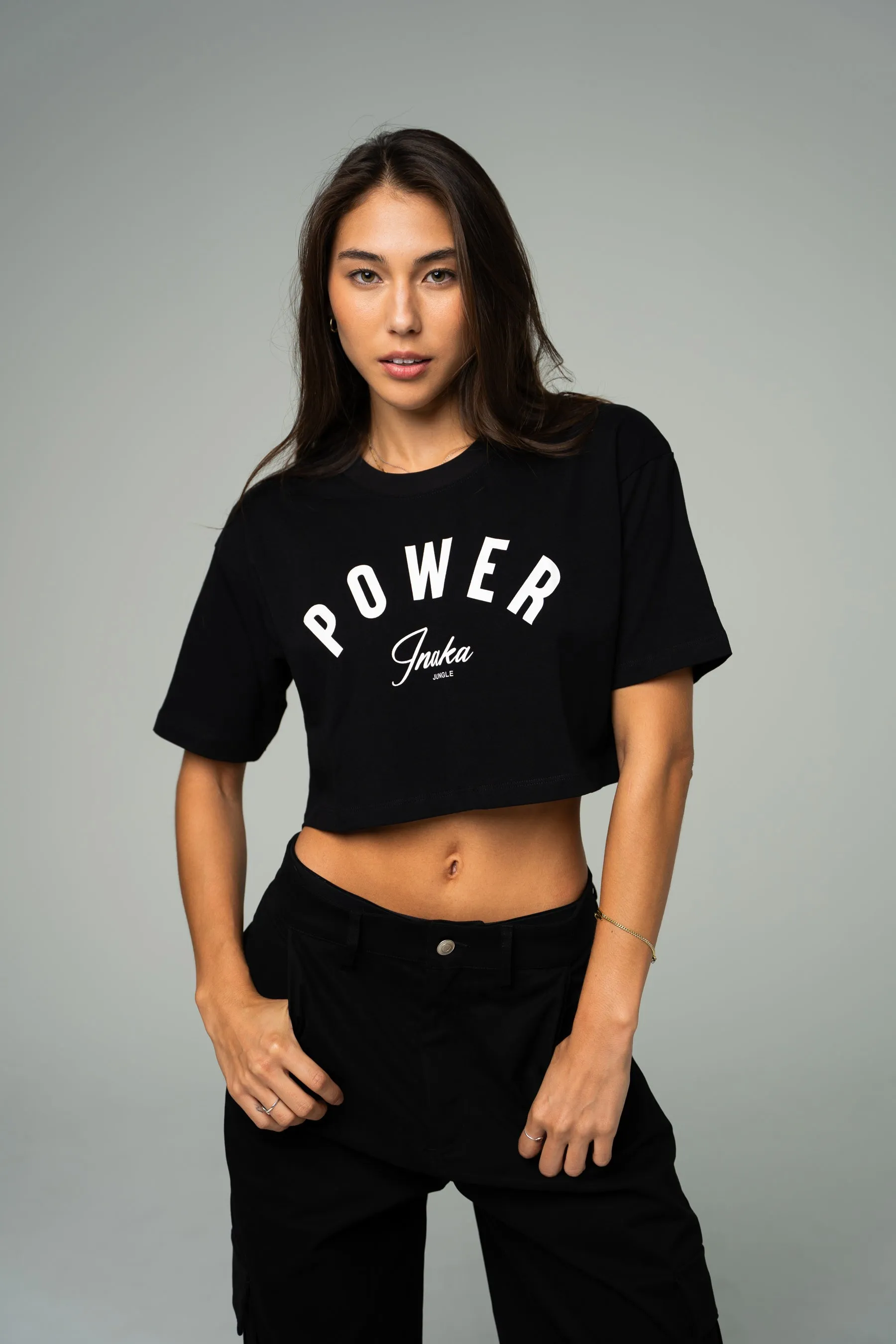STATEMENT CROP TEE - ESPRESSO sold by Inaka power product image thumbnail 3