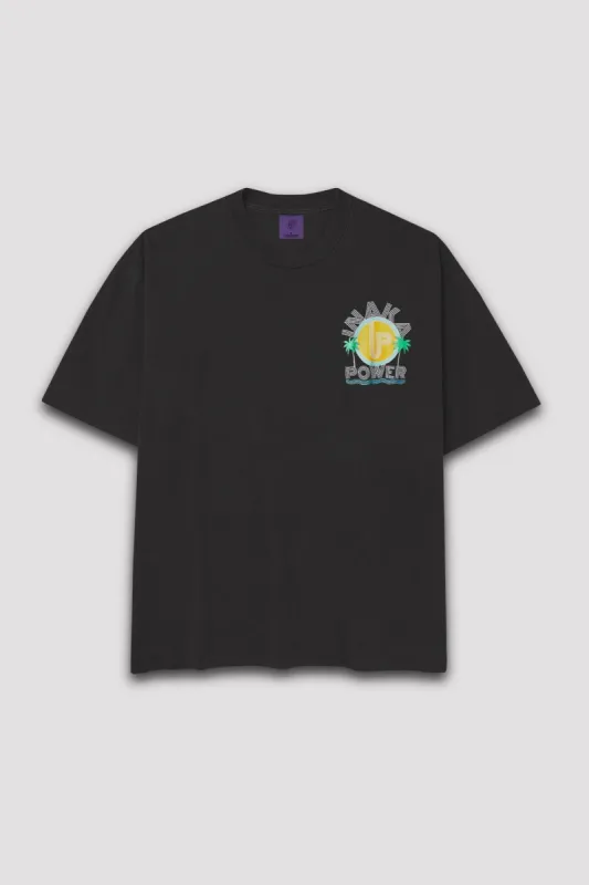 Tropical Sun Tee - Vintage Black sold by Inaka power