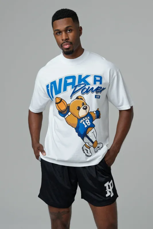 Dallas Teddy Tee - White sold by Inaka power