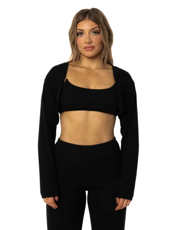 Women's Cropped Bolero - Onyx sold by Inaka power