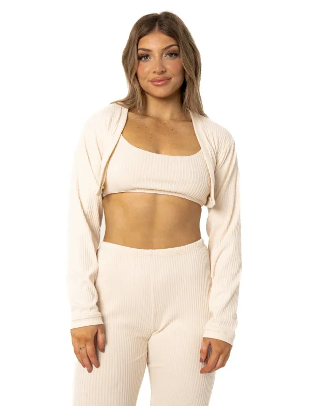 Women's Cropped Bolero - Ivory sold by Inaka power