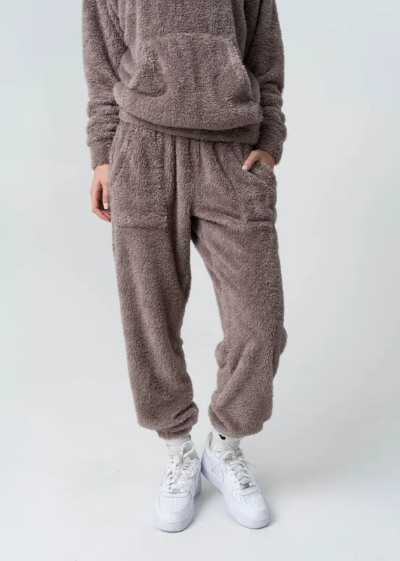 Teddy Fleece Pants - Deep Taupe sold by Inaka power