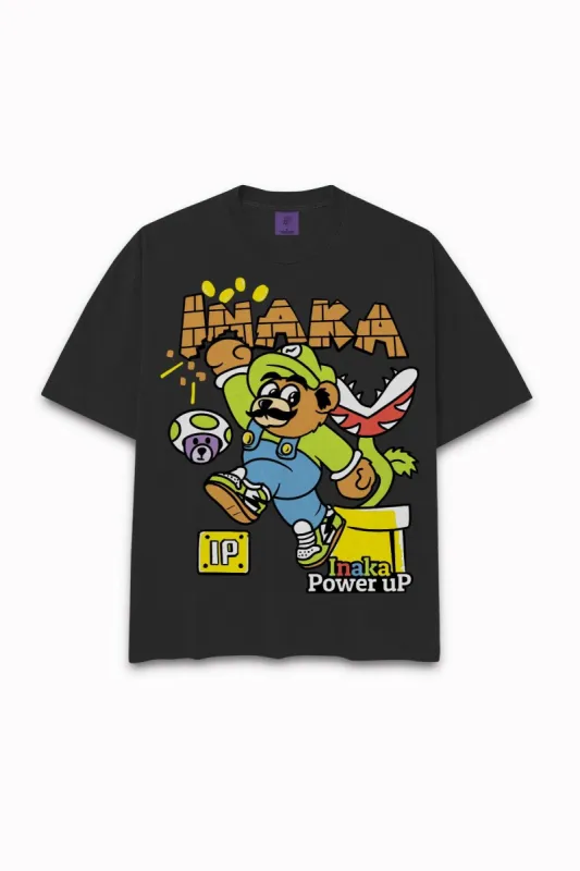 Power Up Tee - Vintage Black sold by Inaka power