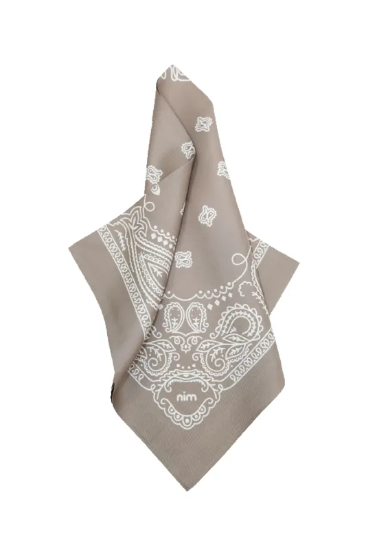Silk Bag Scarf - Taupe sold by Nim the Label