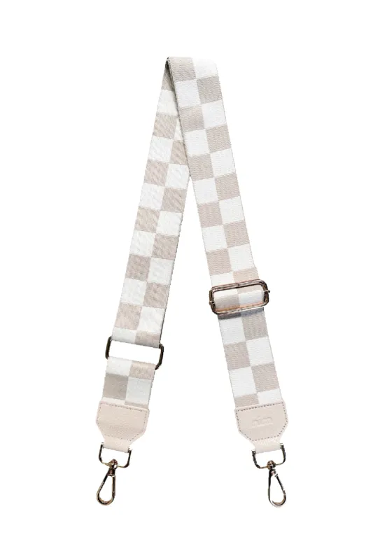 Shoulder Strap - Crème Check sold by Nim the Label