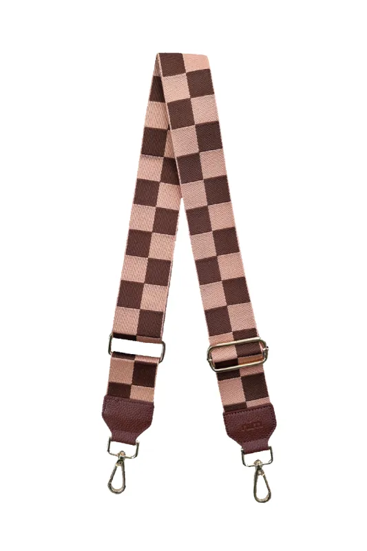 Shoulder Strap - Cocoa Check sold by Nim the Label
