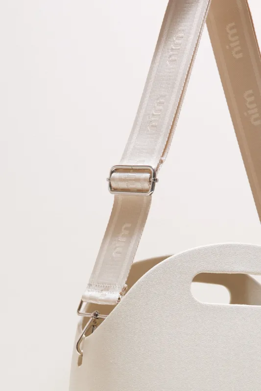 Shoulder Strap - Crème Mono + Silver sold by Nim the Label