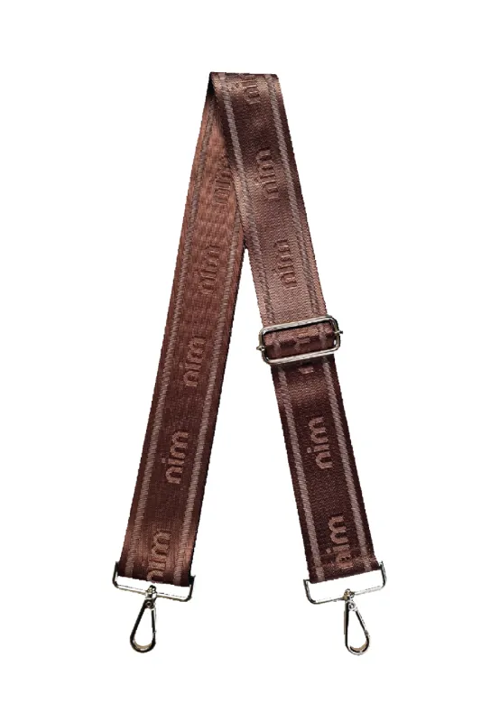 Shoulder Strap - Cocoa Mono + Gold sold by Nim the Label