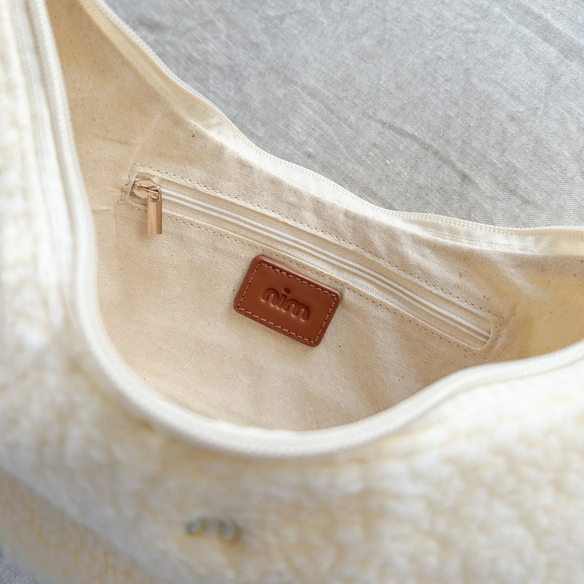 Shearling Sling - Ivory sold by Nim the Label product image thumbnail 2