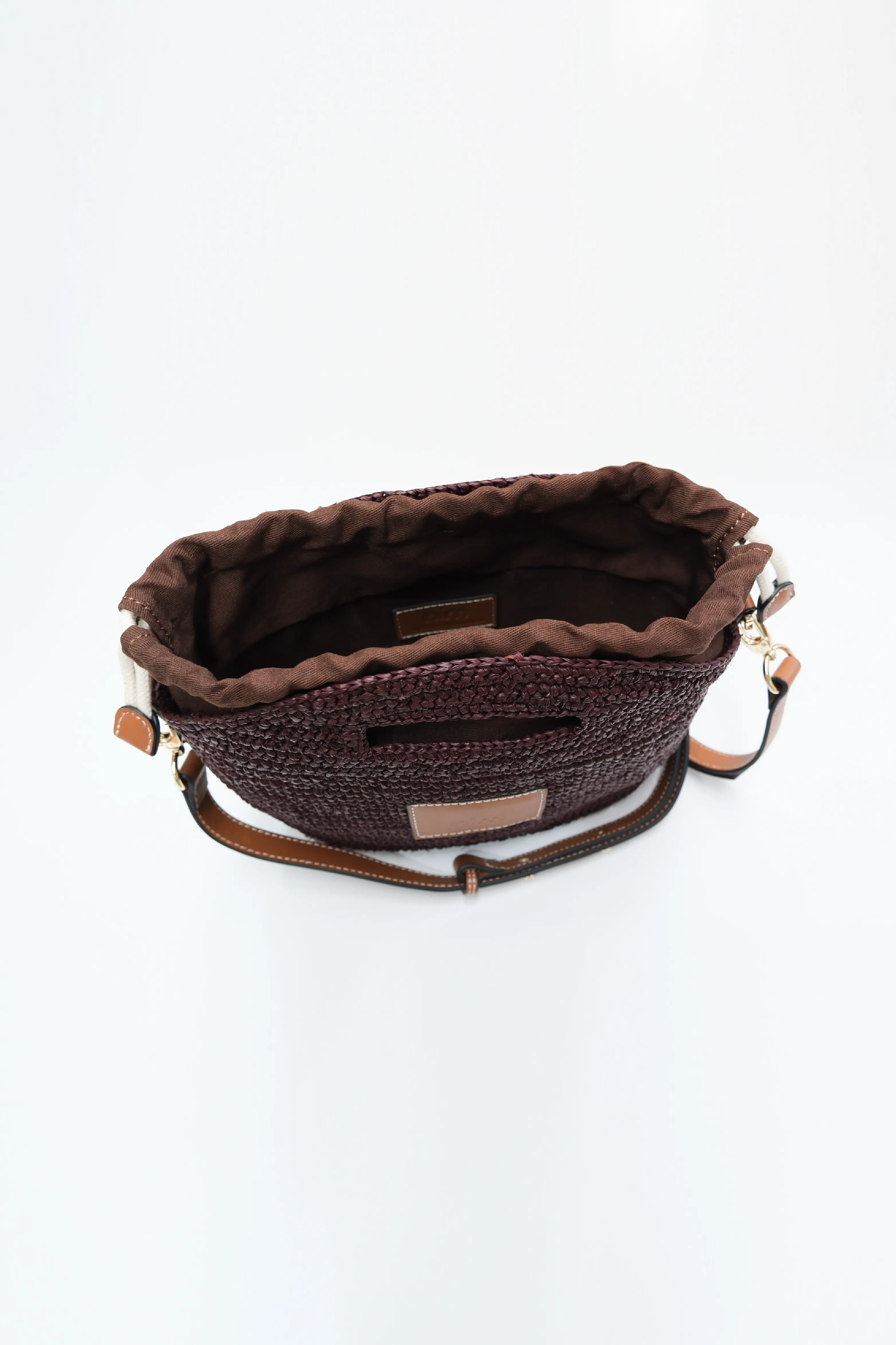 Leather Trim Raffia BB - Cocoa sold by Nim the Label product image thumbnail 3