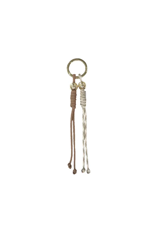 Rope Charm Key Ring -Taupe/Cream sold by Nim the Label