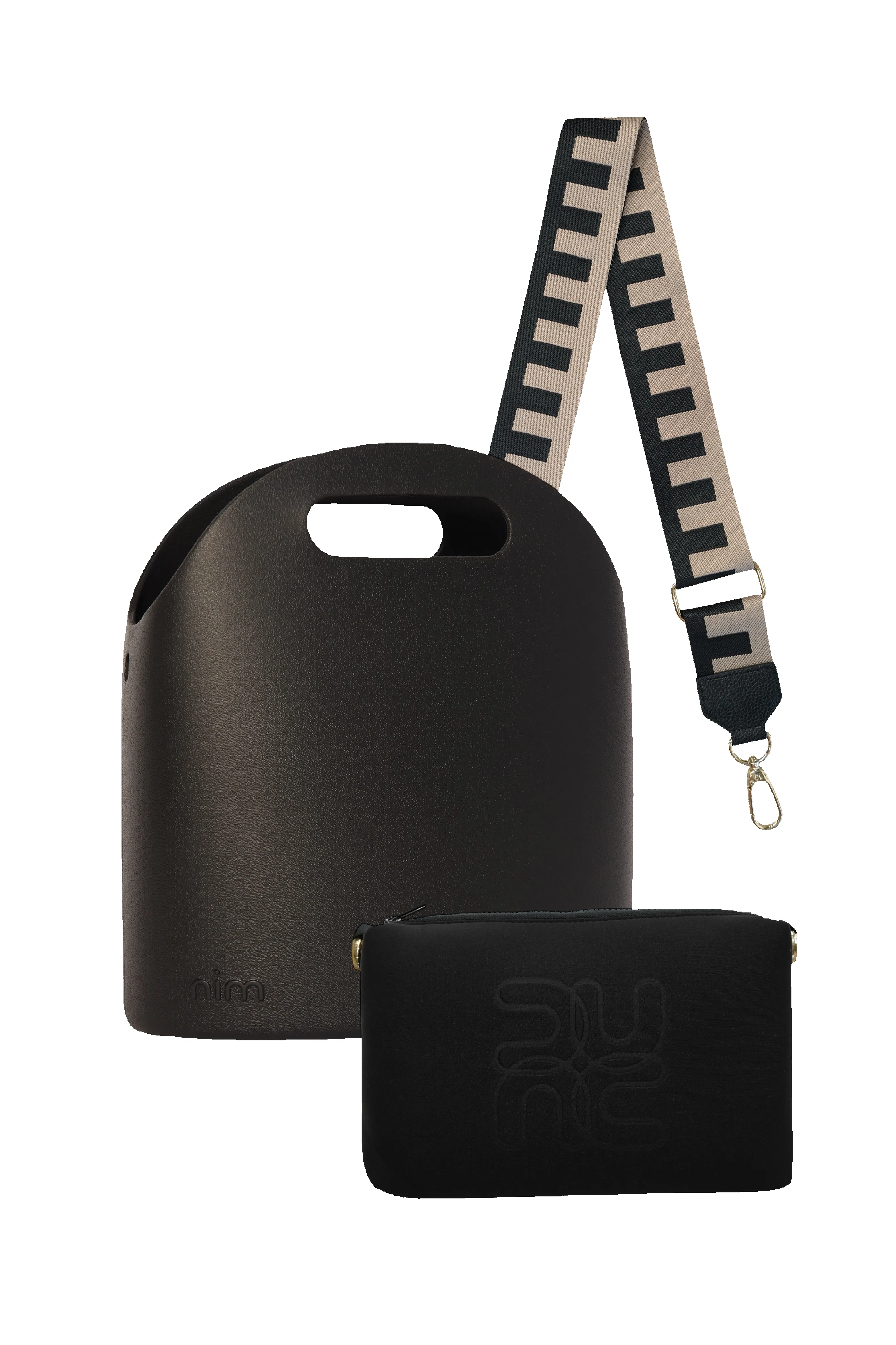 The BB Set - Black/Taupe Block sold by Nim the Label