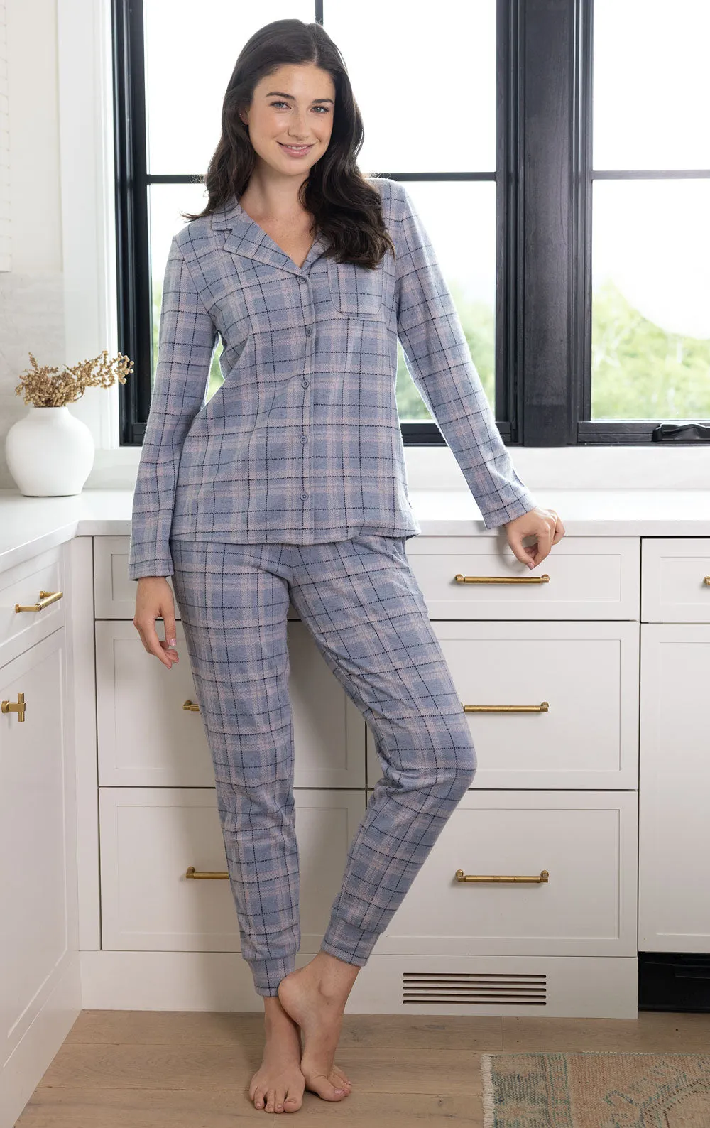 Comfort Knit Button-Front Shirt sold by Pajamagram product image thumbnail 5