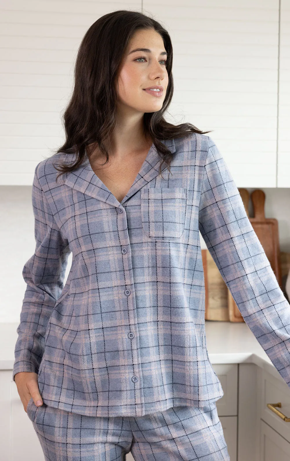 Comfort Knit Button-Front Shirt sold by Pajamagram product image thumbnail 3