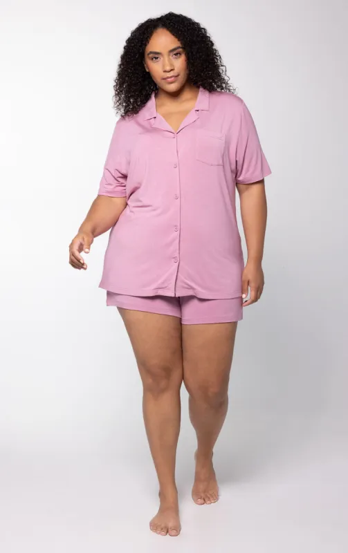 Consciously Cozy Button-Front Short Set sold by Pajamagram