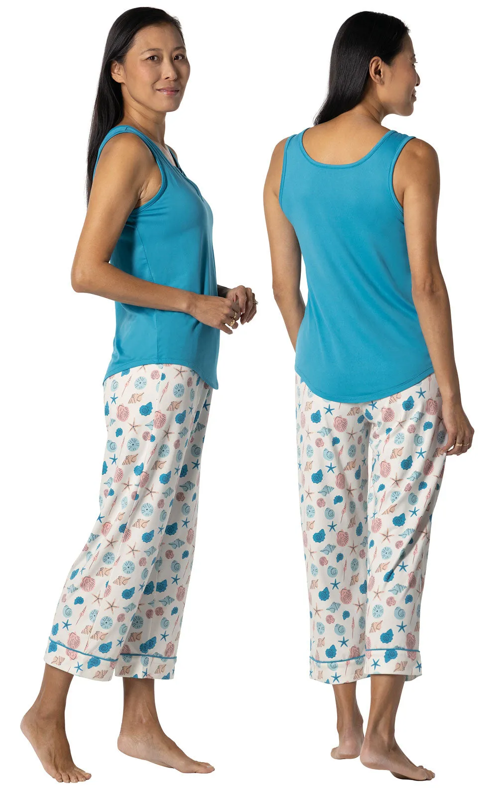 Saltwater Seashells Tank Capri Pajamas sold by Pajamagram product image thumbnail 3