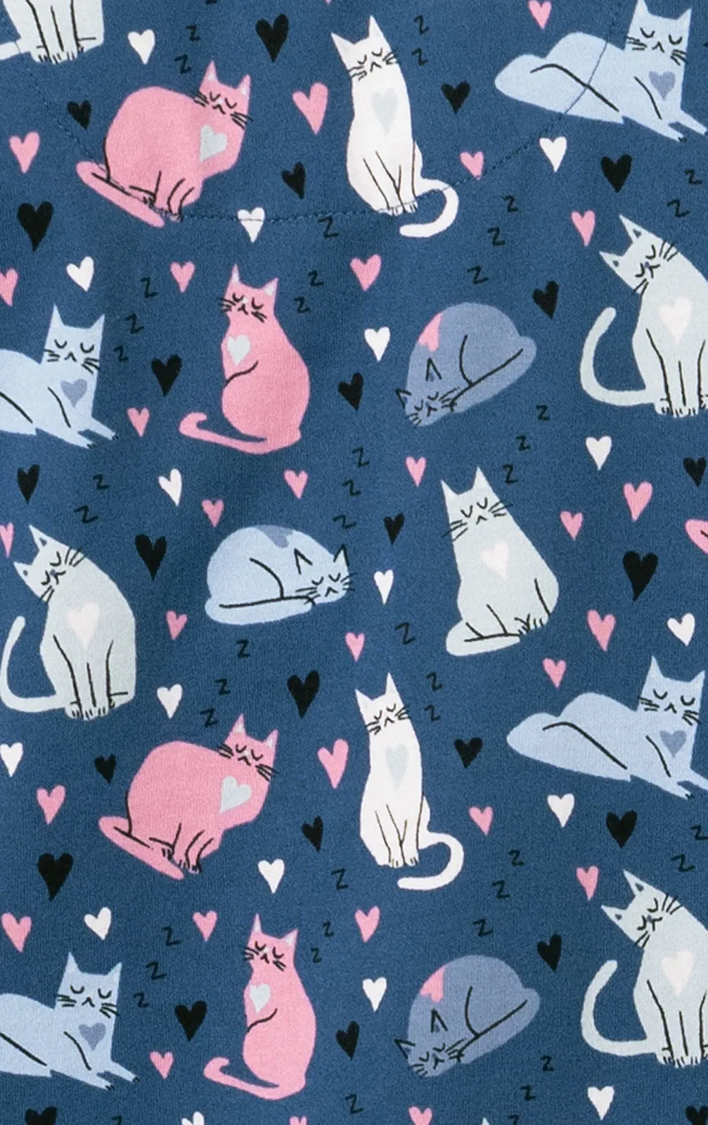 Navy Cat Short Sleeve Pajamas sold by Pajamagram product image thumbnail 5