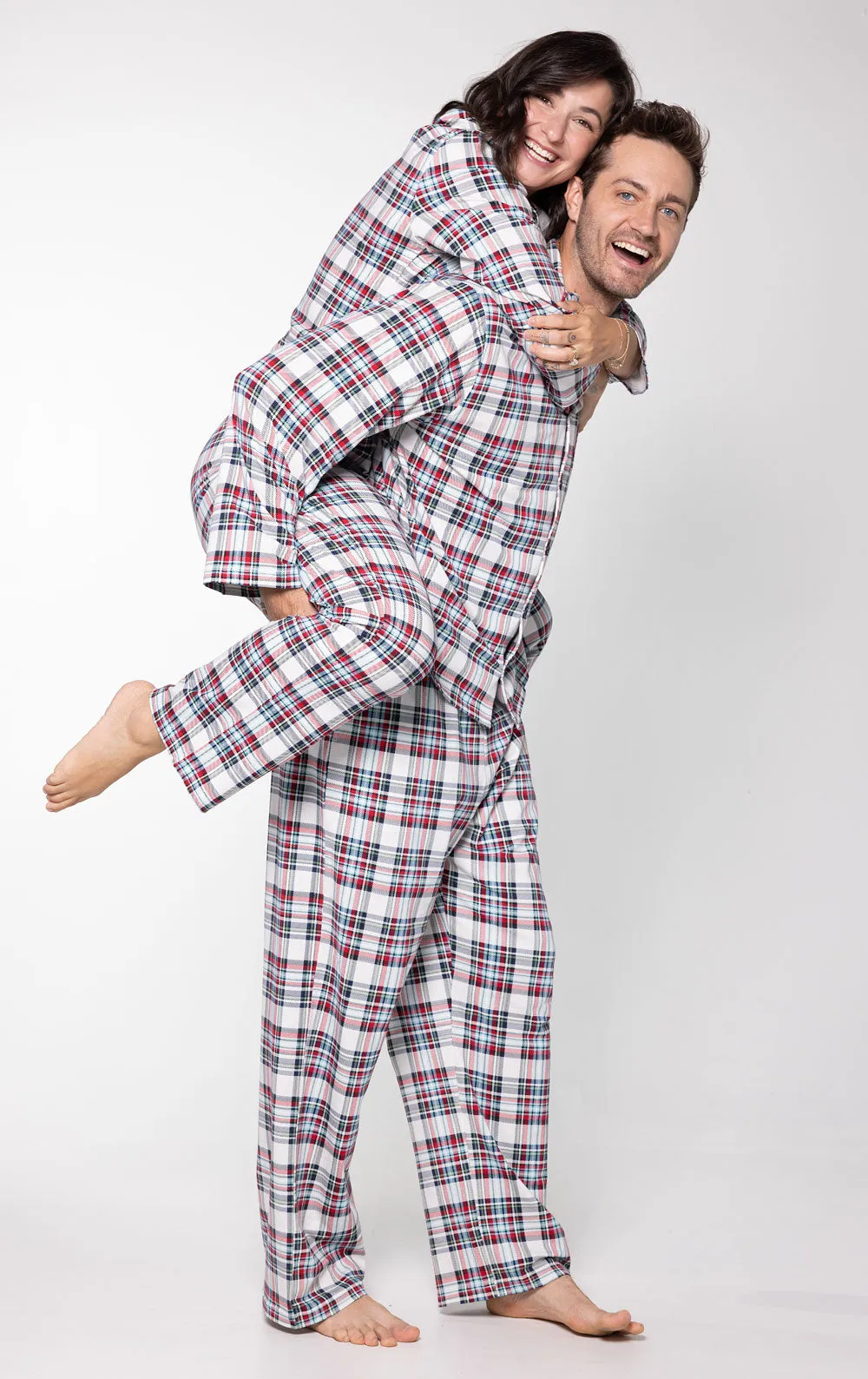 Hibernation Plaid Matching Couples Pajamas sold by Pajamagram