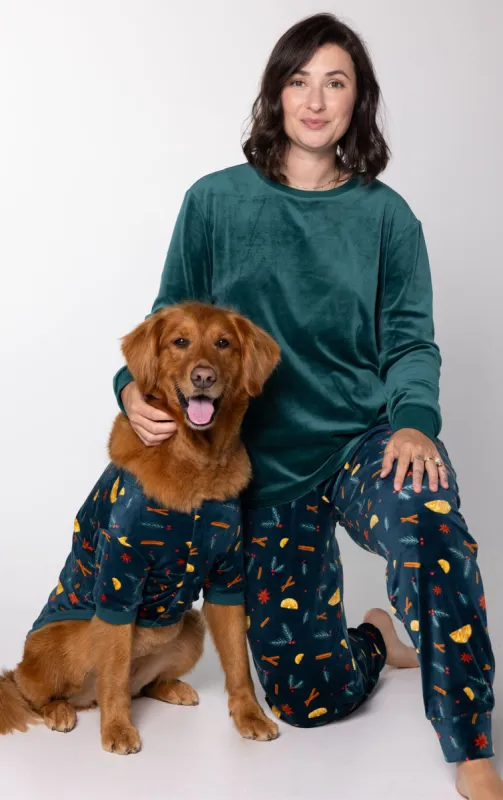 Holiday Garland Matching Pet & Owner Pajamas sold by Pajamagram