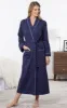 Classic Polka Dots Long Robe - Navy sold by Pajamagram