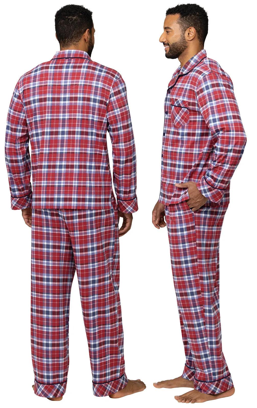 Plaid Button-Front Men's Pajamas sold by Pajamagram product image thumbnail 2