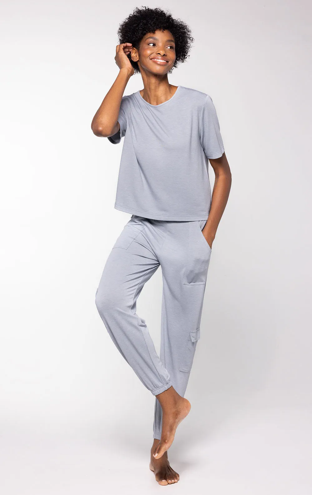 Featherlight Terry Cargo Pant & Tee Set sold by Pajamagram product image thumbnail 2