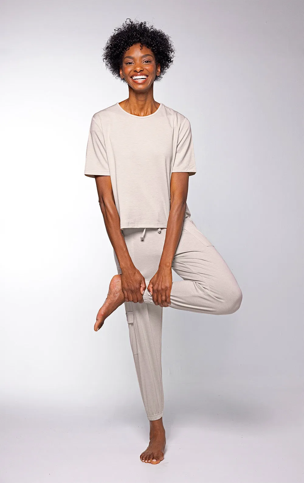 Featherlight Terry Cargo Pant & Tee Set sold by Pajamagram product image thumbnail 3