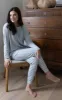 Comfort Knit Jogger Pant - Blue Gray Gingham Pet and Owner sold by Pajamagram