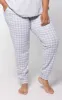 Comfort Knit Jogger Pant - Blue Gray Gingham Pet and Owner sold by Pajamagram