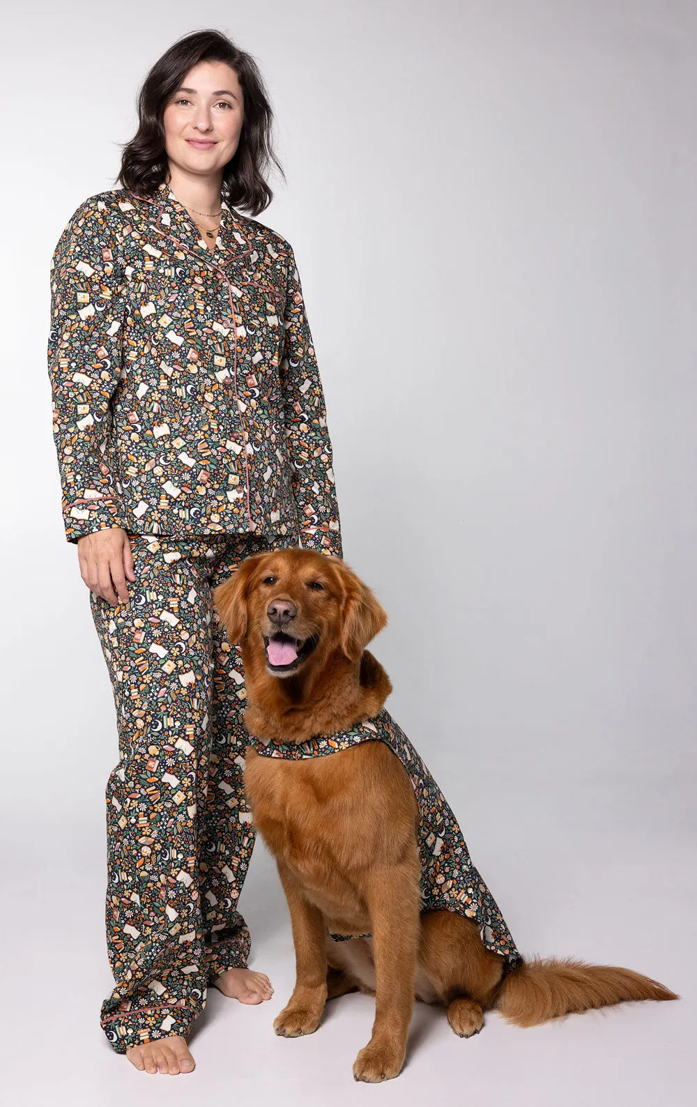 Rested Cotton Button-Front Pajamas – Cozy Reader - Pet & Owner sold by Pajamagram product image thumbnail 2