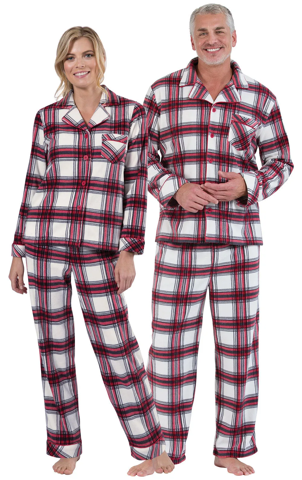 Fireside Fleece Button-Front Men's Pajamas - Couples sold by Pajamagram product image thumbnail 2