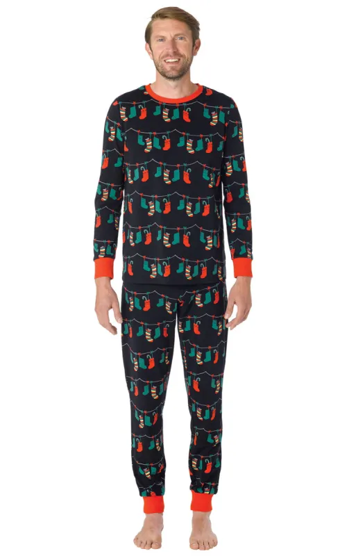 Christmas Stockings Men's Pajamas - Family Set sold by Pajamagram
