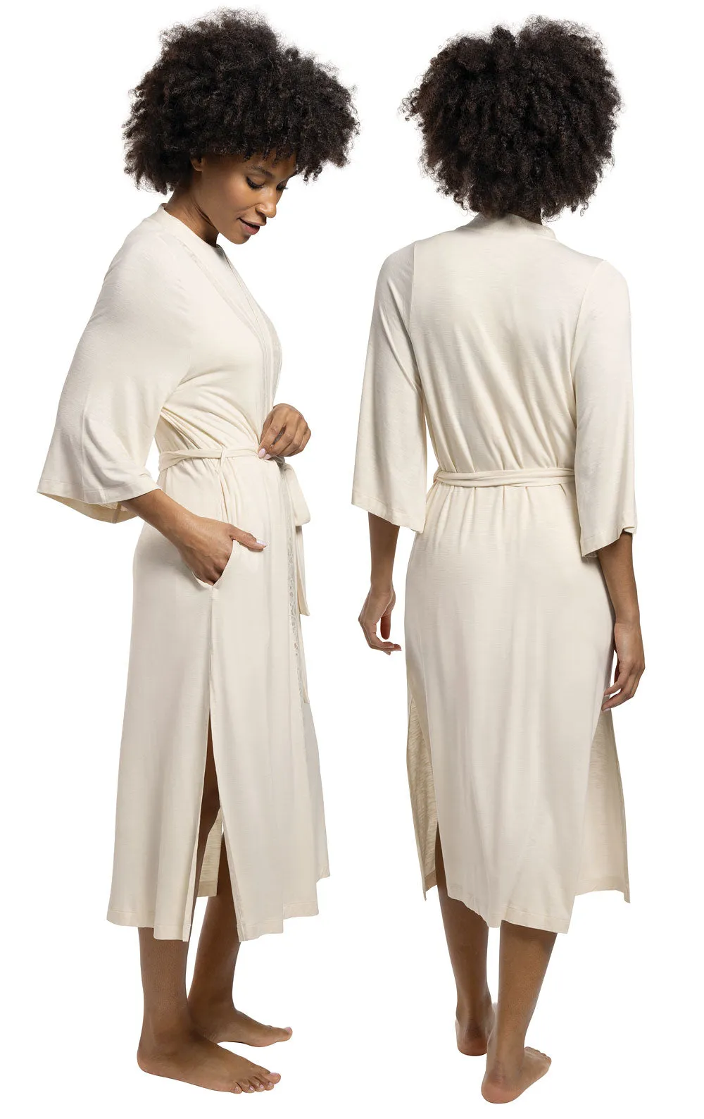 Touch of Lace Knit Robe sold by Pajamagram product image thumbnail 3