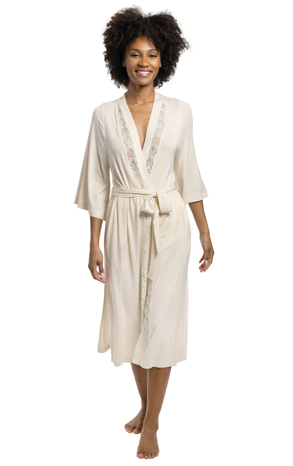 Touch of Lace Knit Robe sold by Pajamagram product image thumbnail 2