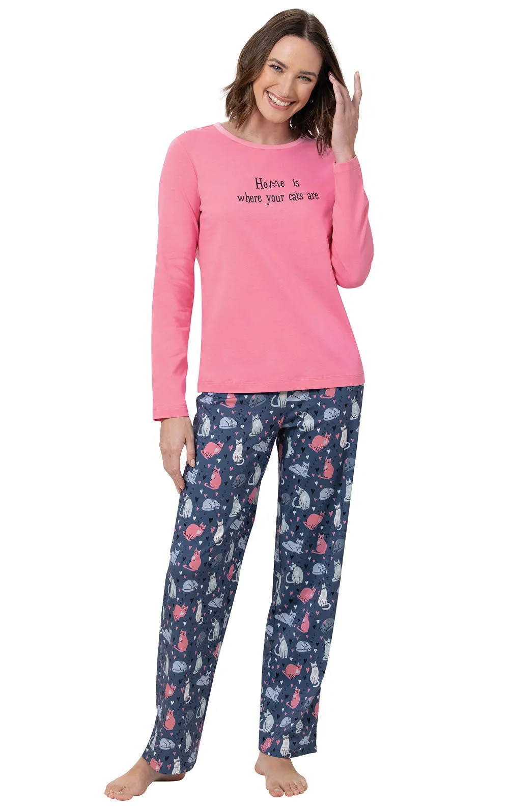 Home Is Where Your Cats Are PJs - Pet & Owner sold by Pajamagram
