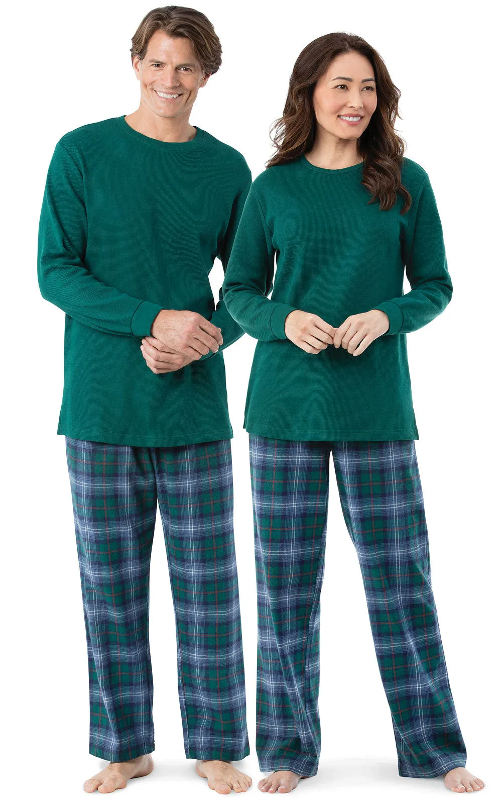 Heritage Plaid Matching Couples Pajamas sold by Pajamagram