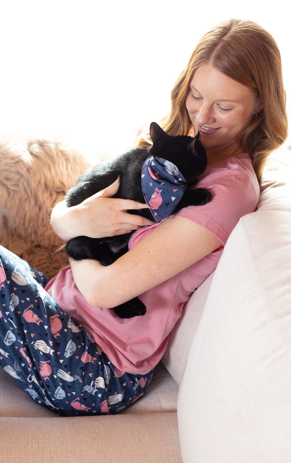 Navy Cat Mom Graphic Tee Pet & Owner sold by Pajamagram product image thumbnail 4
